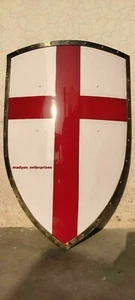 Escudo Cruzado Medieval Batalla Caballero Templario Cruz Roja Diseñador Guerrero Escudo - Imagen 1 de 6