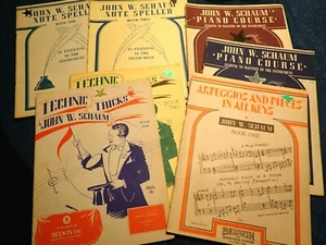 Lote de 7 arpegios de colección de partituras del método John Schaum lección de piano - Imagen 1 de 5