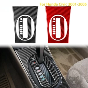 For Honda Civic 2001-2005 Accessories Carbon Fiber Car Interior Gear Panel - Picture 1 of 25