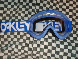 Vintage Oakley O frame Goggles MX BMX Blue / White - Picture 1 of 12