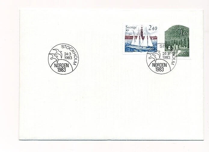D95888 Sailing Ships Norden Issue 1983 FDC Sweden - Image 1 of 1