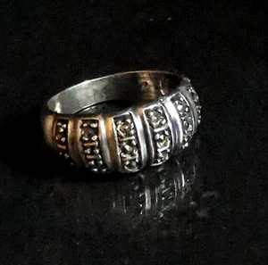 Ring Silber 925 Markasiten geheimnisvoll funkelnd Bandring aussergewöhnlich 17mm - Bild 1 von 9