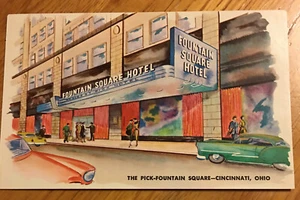 Vintage Postcard The Pic-fountain Square Cincinnati Ohio #9 - Picture 1 of 2