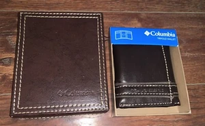 Columbia Trifold Wallet Brown W/Stitching NEW!  RX640007 - Picture 1 of 2