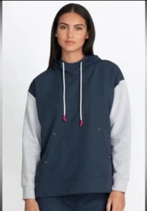 JOHNNY WAS CALME ~ Nylon Hoodie Jacke Pullover Shirt blau grau Gr. XL neu 178 $ - Bild 1 von 9