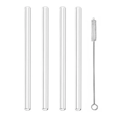 GLASSTROHHALME Trinkhalm Halm Glastrinkhalm Glas Strohhalm wiederverwendbar gera - Bild 1 von 4