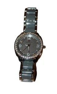 Bernoulli Daeva II graue Damenuhr mit Swarovski Kristall Elemente Lünette NEU - Bild 1 von 3