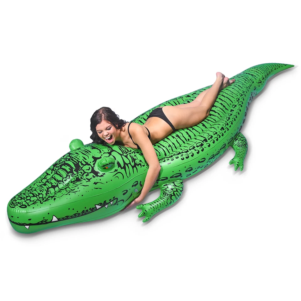 GoFloats Bigal Giant Inflatable Alligator Premium Quality and Over 11 Long for