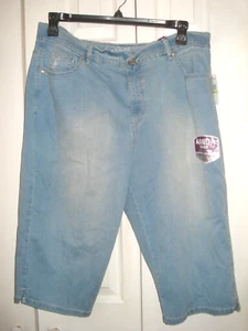 Gloria Vanderbilt Damen Skimmerjeans Größe 18W leicht gewaschen verzierte Taschen - Bild 1 von 2