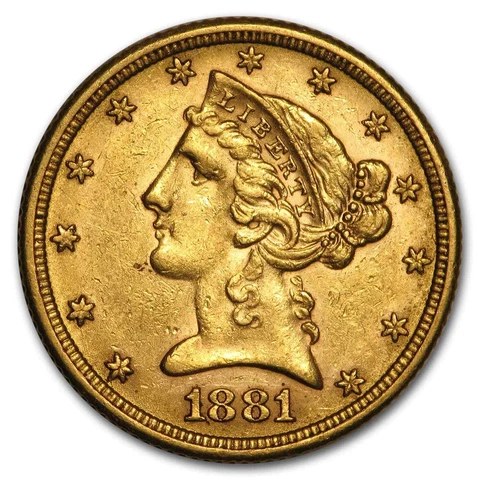 1881 $5 Liberty Gold Half Eagle AU - SKU#10306 Cover