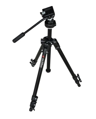 Manfrotto Alu Stativ 144B plus 128RC Fluid Video Kopf Neiger Profi fast wie NEU - Bild 1 von 4