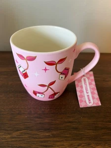 SELTEN ROSA WÜRFEL SHEFFIELD HOME KAFFEETASSE GROSSE TASSE KIRSCHWÜRFEL WEICHES GEFÜHL NEU MIT ETIKETT - Bild 1 von 4