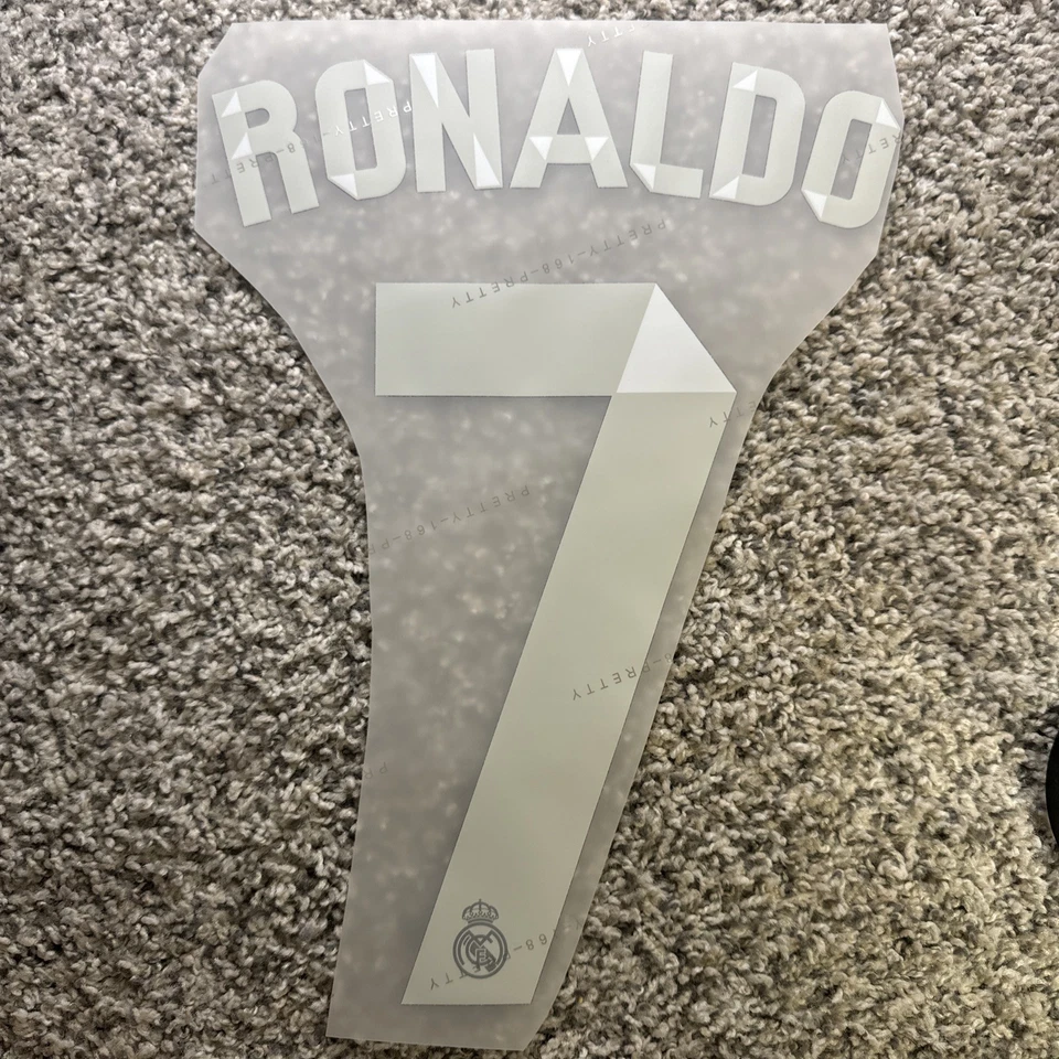 2014/2015 Real Madrid RONALDO Player size Nameset Name Number Champions League - Image 1 of 2