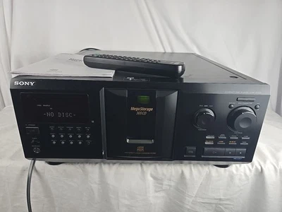 Sony CDP-CX355 MegaStorage 300 CD Changer + Remote (New Belts Installed) - Image 1 of 4