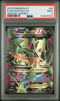 2015 POKEMON XY ANCIENT ORIGINS #85 MEGA SCEPTILE EX ANCIENT ORIGINS PSA 9 - Image 1 of 2