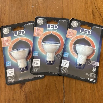 Lot 3 GE LED 50W replacement 7w Indoor Floodlight Bright White 12V Dimmable 500L - Image 1 of 3