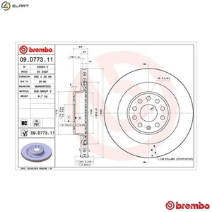 2x BRAKE DISC 09.D773.11 FOR TESLA MODEL/X - Picture 1 of 10