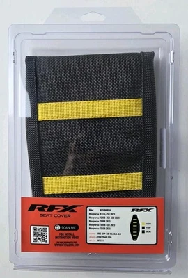 NUEVA FUNDA DE ASIENTO ACANALADA RFX HUSQVARNA TC/FC/TE/FE/TX/FX NEGRA/AMARILLA 2023-2026 - Imagen 1 de 3