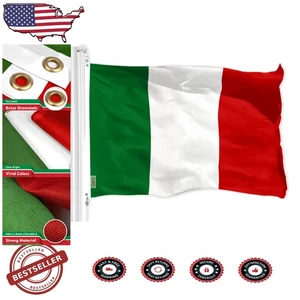 Italian Flag 3x5 Ft - 150D Polyester with Brass Grommets for Durability - Picture 1 of 9
