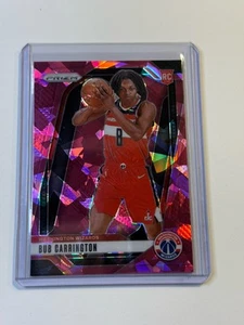 2024-25 PANINI~PRIZM BASKETBALL~Bub Carrington~Pink Cracked Ice~RC~Rookie Card - Bild 1 von 2