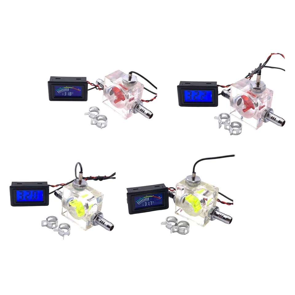 Thermometer mit 2 Klemmen Accs Flowmeter Water Cooling System Kit für Laptop - Bild 1 von 1