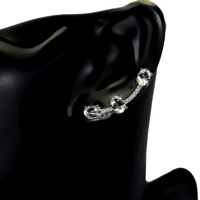 Orecchini in argento sterling 925 acquamarina ovale 7x5 mm pietre preziose... - Immagine 1 di 4