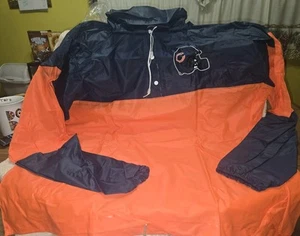 NFL CHICAGO BEARS VINTAGE 96-97 PULL-OVER KAPUZE REGENPONCHO TASCHEN KORDELZÜGE - Bild 1 von 9