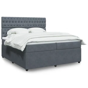 Boxspring met matras fluweel roze 200x200 cm boxspring ledikant vidaXL - Afbeelding 1 van 29
