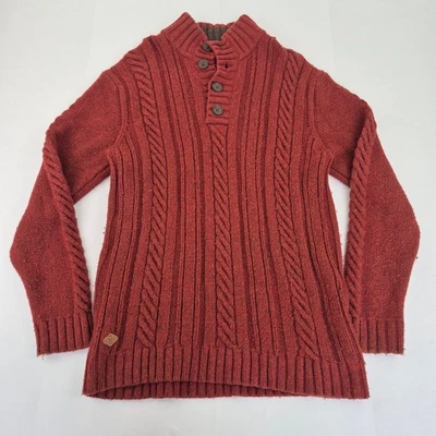 ROCHA JOHN ROCHA Jumper XL Rojo Hombres 80% Lana de Cordero Tejido con Botones - Imagen 1 de 4