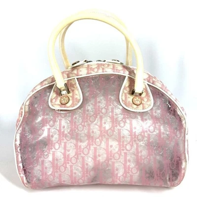 Christian Dior Trotter Handbag Mini Boston Bag Vinyl Patent leather Pink - Image 1 of 4