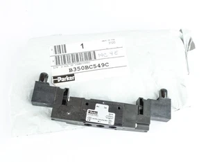 Parker B350BC549C  3/4 Way Pneumatic Directional Control Valve, 24VDC, 1/8" NPT - Picture 1 of 8