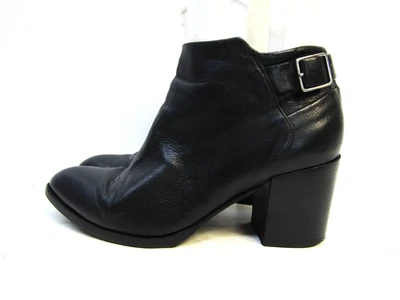 Alberto Fermani Mujer Talla 39.5 EUR Negro Cuero Cremallera Tobillo Moda Botas Botín Foto 1 de 4