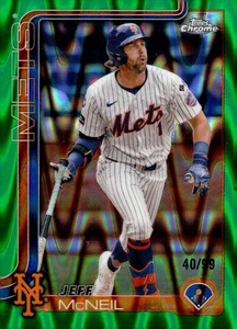 2025 Topps Chrome Green Raywave Refractor Parallel #167 Jeff McNEIL 40/99 - Bild 1 von 1