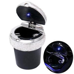 Bling Car Ashtray, Bling Portable Cigarette Smokeless Cylinder Cup Holder wit... - Picture 1 of 7
