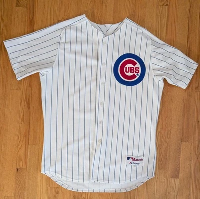 Chicago Cubs Majestic Authentic Jersey Aramis Ramirez #16 Sz 48 Blue Pin Stripe - Image 1 of 4