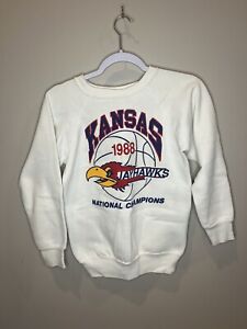 Vintage 1988 Kansas University Jayhawks Crewneck Size XS Double Sided