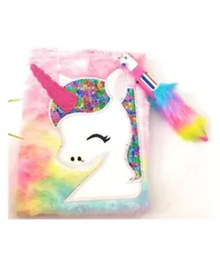 unicorn feather diary for girls diary for girls diary with pen unicorn feather - Picture 1 of 5