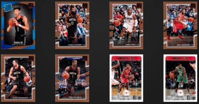 Houston Rockets 8 Cards Lot 2017-18 James Harden Chris Paul Eric Gordon Zhou Qi - Image 1 of 4