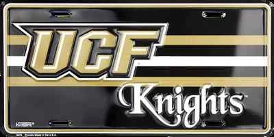 CENTRAL FLORIDA CAR TRUCK TAG LICENSE PLATE METAL UCF KNIGHTS SIGN UNIVERSITY  - Image 1 of 4