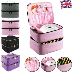 Portable Nail Gel Polish Storage Bag Cosmetic Carry Case Manicure Organizer New - Picture 1 of 20
