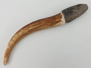 Prehistoric Neolithic Prehistory Tool Dagger Flint Cut Replica Deer - Picture 1 of 16