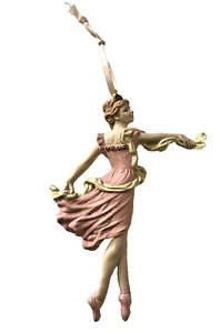 Vintage Ballerina Mädchen Harz Ornament 5,5" groß - Bild 1 von 2