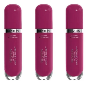 (3 Pack) Revlon Ultra HD Vinyl Lip Polish, Liquid Lipstick, 935-Berry Blissed - Picture 1 of 3