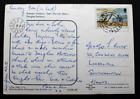 Laxey, Isle of Man 1983 Doppelring Poststempel auf einer IOM Postkarte, Postgeschichte