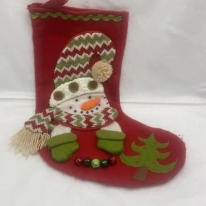 Snowman Christmas Stocking Holiday Fireplace Home Decor - Picture 1 of 5