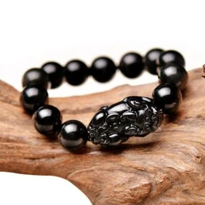 Pulsera de obsidiana negra FengShui PiXiu y pulsera de Fengshui - Imagen 1 de 10