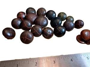 Lote de fútbol americano vintage con abrigo de vástago de metal aspecto de cuero de 5/8""-1 1/4 - Imagen 1 de 3