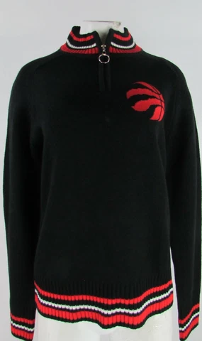 Toronto Raptors NBA Women's Touch Black Quarter Zip Sweater Cover