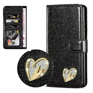 Case For iphone 12,12Pro Max,12Pro,12MINI Leather Bling Glitter Flip Card Wallet - Picture 1 of 47