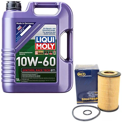 Motoröl Set 10W-60 5 Liter + Ölfilter SH 4786 P für Renault Clio II 1.2 16V BB - Bild 1 von 4